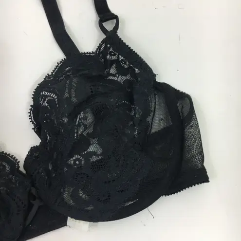 Victoria's Secret Victoria’s Secret VS Vtg vintage Gold Label black lace bra 34C