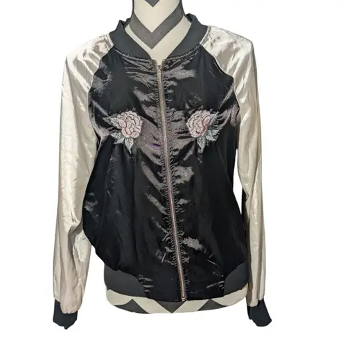 RolyPoly M Embroidered Souvenir Bomber Jacket Black Size M