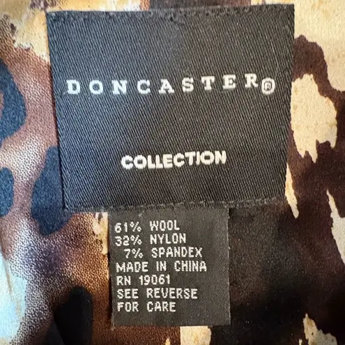 Doncaster Collection Brown Wool-Blend 2-Piece Suit Set – Size 10