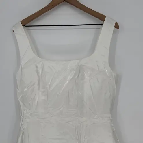 Lulus Gorgeous Aesthetic Ivory Taffeta Sleeveless Mini Dress Size XL White