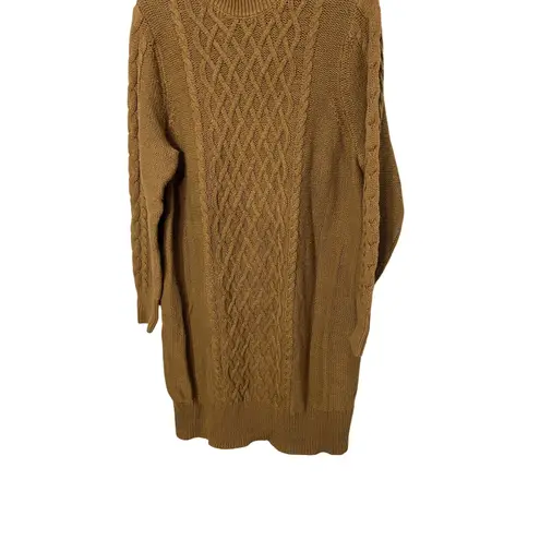 Old Navy Old‎ Navy XXL Womens Sweater Dress Cable Knit Mock Neck Brown Pullover
