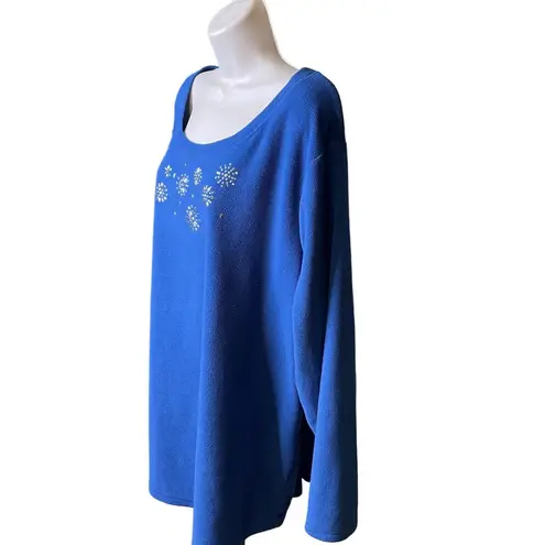 Just My Size Blue Fleece Pullover Sweat Shirt Plus Size 3X u