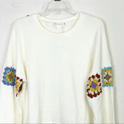 Love Riche LOVERICH Loose fit crochet detail sweater