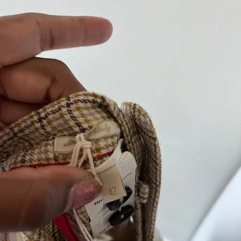 NEW Massimo Alba Sardina Bermuda High Rise Tailored Linen Shorts Neutral IT 42 White Size 8