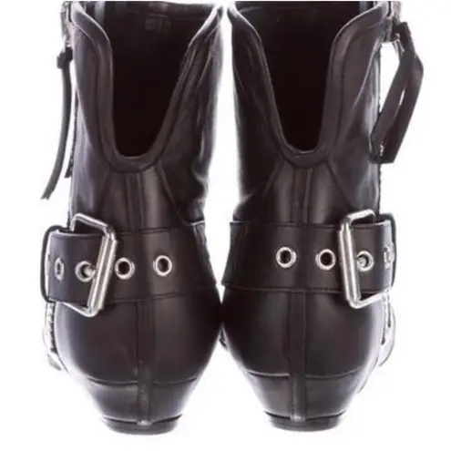 Giuseppe Zanotti Maude Leather Moto Boots w/ Zip