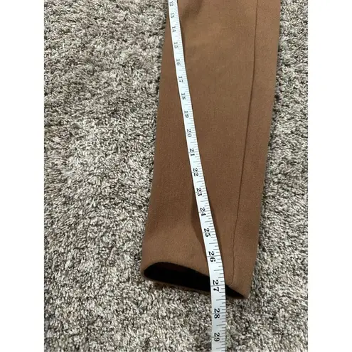 J. McLaughlin Pull On Tan Brown Ribbed Knit Skinny Pants Elastic Cuffs Cotton M