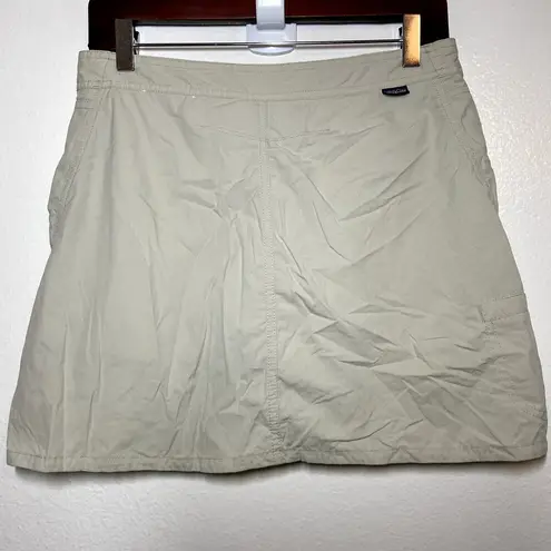 Patagonia  Solimar Skort Skirt Wrap Front Button Closure Beige 6