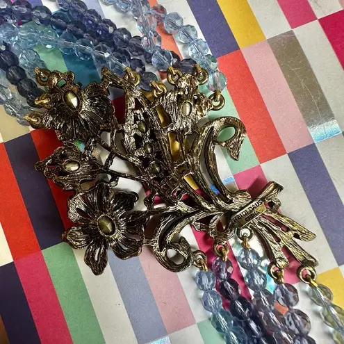 Heidi Daus Floral Bouquet Tassel Necklace