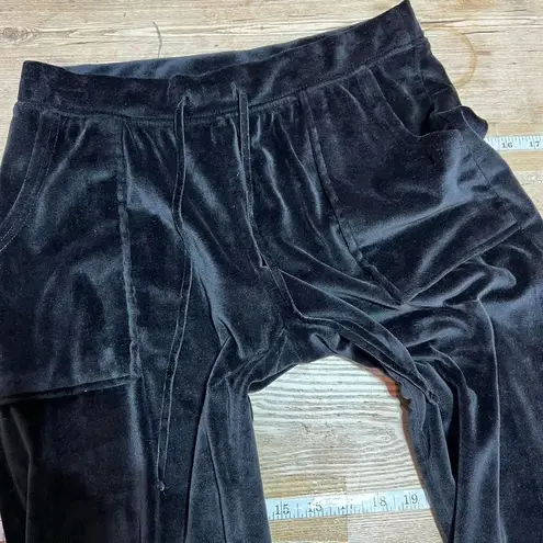 House Of Harlow 1960 Nicole Richie Womens Velvet Velour Pants Jogger Black Small Black