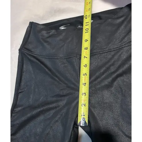 Seven7 Women's Black Ultra High Rise Coated Sculpting Legging - Size Medium