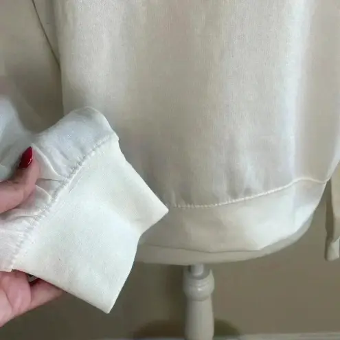 ZARA  NEW WOMAN SS24 ECRU BASIC PLUSH SWEATSHIRT‎