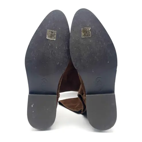 Ash Jess Russet Suede Over the Knee Boots Floral Embroidery Flat Riding EU 40