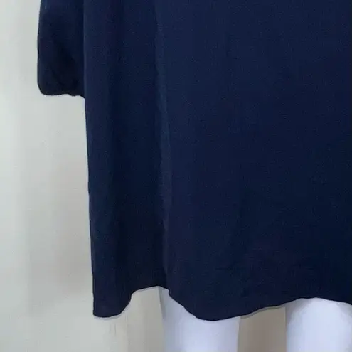 Bloomchic  Navy chiffon Tunic With Front Pleating