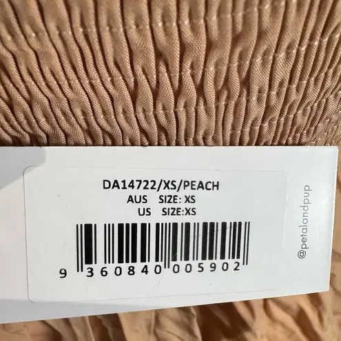 Petal and Pup light caramel color mini ruffle dress size XS NWT