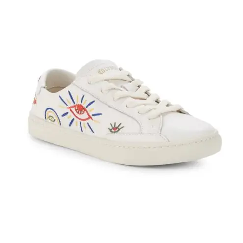 Soludos NEW  Ibiza Look Embroidered Leather Sneakers Boho Anthropologie‎ Womens 6