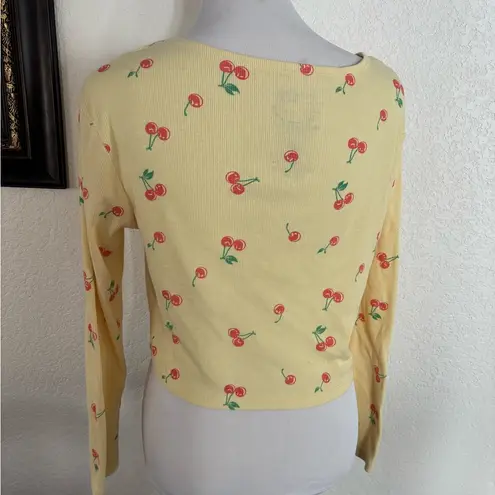 Hello Kitty Yellow  Cherry Cardigan Only M