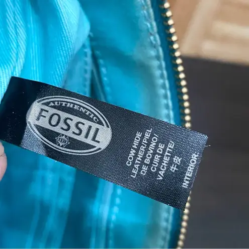 Fossil  ZB5701 Tiffany Blue Sydney Top Zip Crossbody Bag