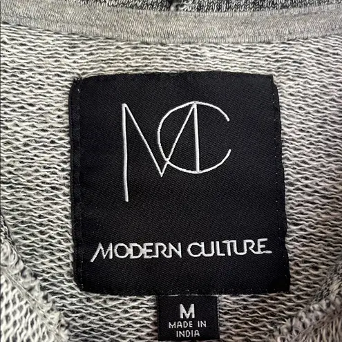 Modern Culture Gray Hooded Sweatshirt Womans Size Medium