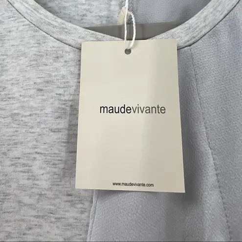 Maude Vivante Gray Asymmetrical Draped Top Gray Size Small NWT
