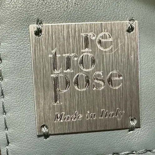 Retropose Handmade Italian Leather Boho Chic Blue Hobo Bag Coquette Coastal Vibe