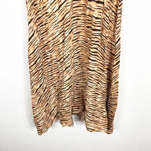 Faithfull the Brand Marie Louise Midi Dress Medium Wyldie Tiger Animal Print