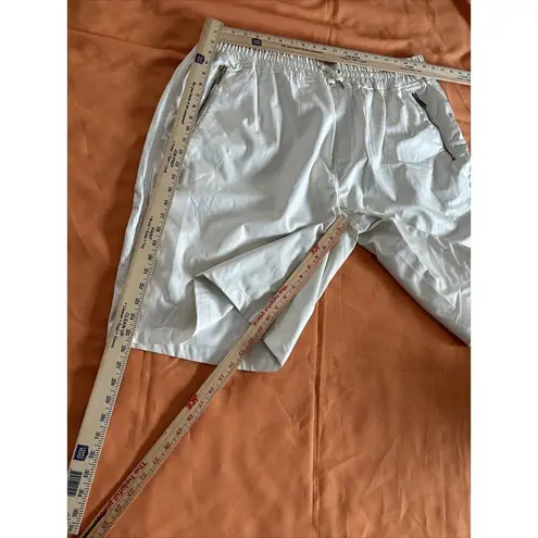 Makobi Shorts PU Beige 4XL Drawstring And Elastic Waist Pocket With Zipper Size 4X - Image 8