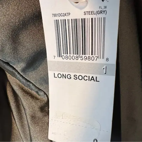 City Studio Size 1 Sleeveless 1 Shoulder Asymmetrical Maxi Evening Sheath Dress Silver