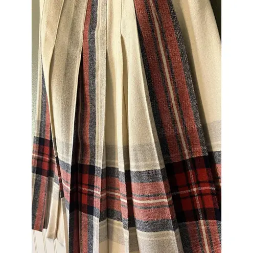 Pea Pod Skirt Women's Plaid Size 11 Wool Blend Career Office Musical Vintage