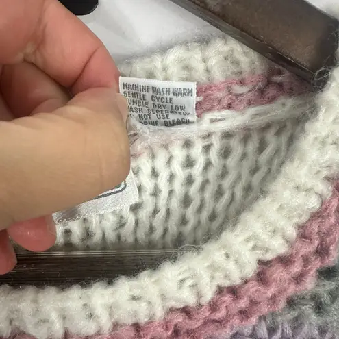 Vintage 90s Knit Vest M Colorblock Chunky Sweater Indie Dopamine Granny Preppy Size M