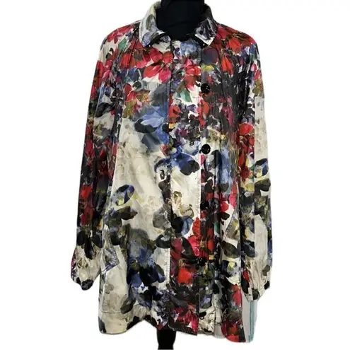 Karen Kane Floral Print Windbreaker lightweight
Jacket(Size Medium)