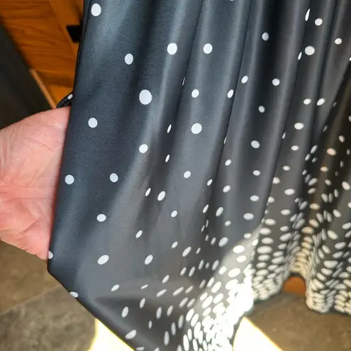 Anthony Richards Fit Flare Polka Dot Sun Dress Black & White Size Medium Pockets