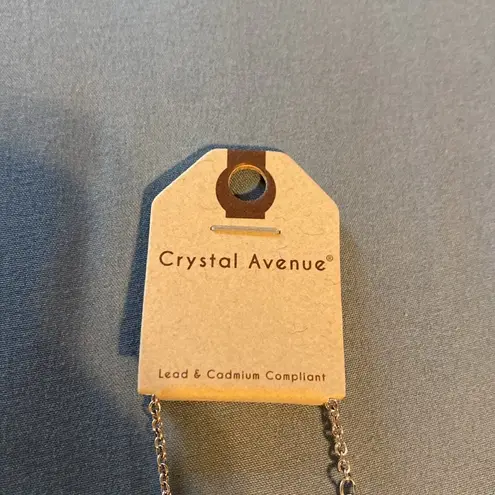 Crystal Avenue “Blessed” cow tag necklace Silver