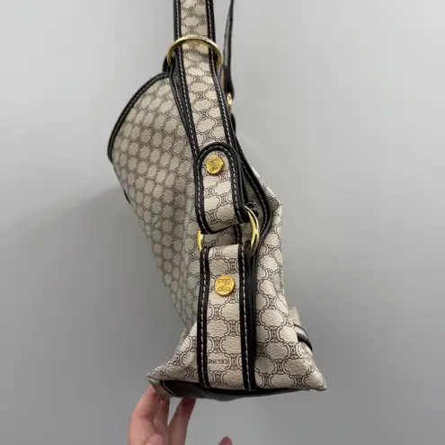 CELINE Vintage Macadam Crossbody Bag Brown Monogram Coated Canvas Shoulder