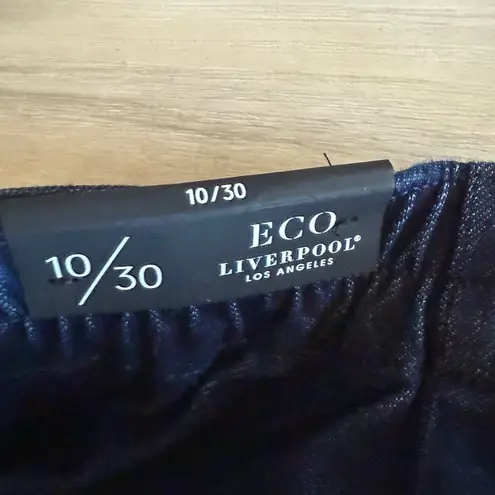 Liverpool Wide Leg Elastic Back Cargo Jean Blue Size 10 NWT STITCH FIX