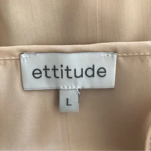 Ettitude NIB Silky Soft CleanBamboo™ Sateen Cami Oat Peachy Cream Large Orange