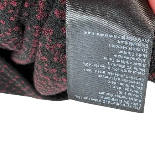 Ba&sh Dimitri Dress Mini Sweater Belted Jacquard Black Red Size 3 US 10