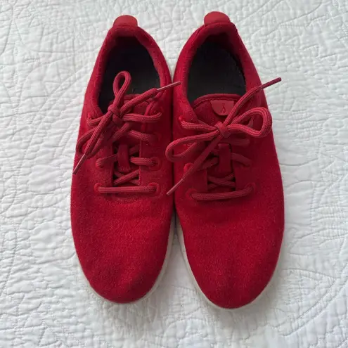 Allbirds Red Wool Women's Runners Sneaker Shoes - Size 9