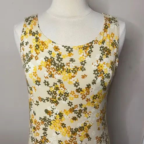 LOGO By Lori Goldstein LOGO LAYERS By Lori Goldstein Floral Layering Tunic Tank with Lace Hem, Medium