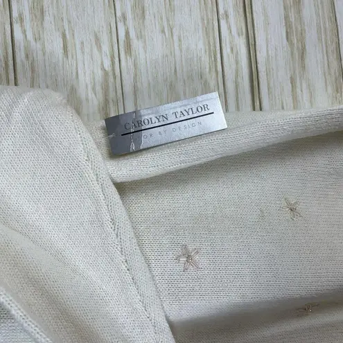 NWT Deadstock Vintage Grannycore Beaded Cottagecore Knit Sweater Size M