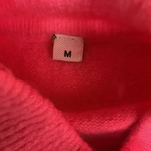 Vintage Women's Mock Neck Pearl Button Cardigan Sweater Pink Size M Classic Size M