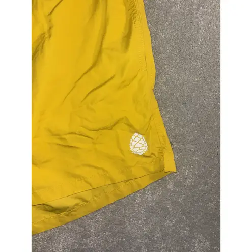 womens stio nylon shorts xl yellow pockets Drawstring