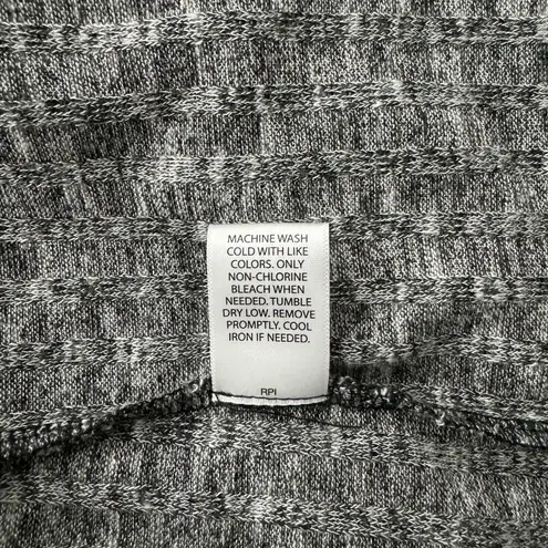 Dana Buchman Sweater Women Large Gray White Marled Cardigan Lagenlook Neutral