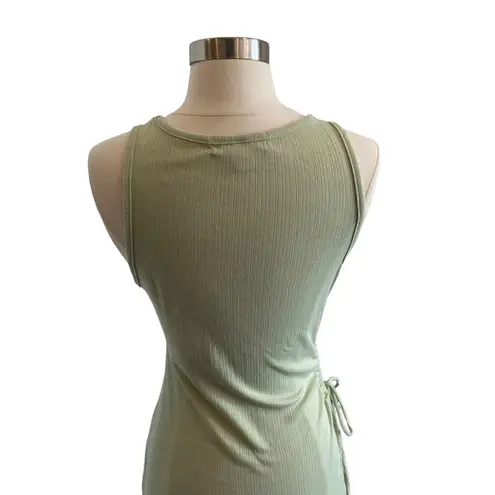 Planet Gold Sleeveless Knit Midi Dress With Cut Out Tie Side By