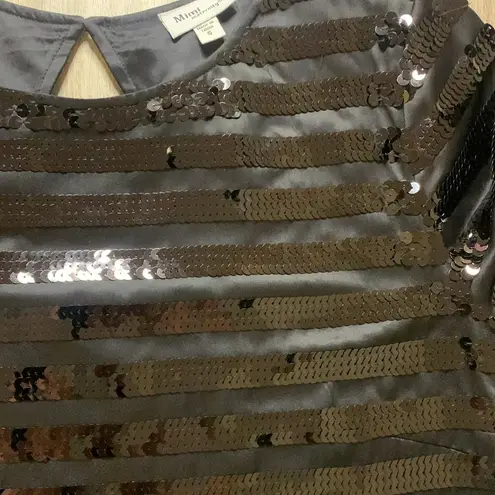 NWT Mimi Maternity Short Sleeve Sequin Mini Dress Size Small Black