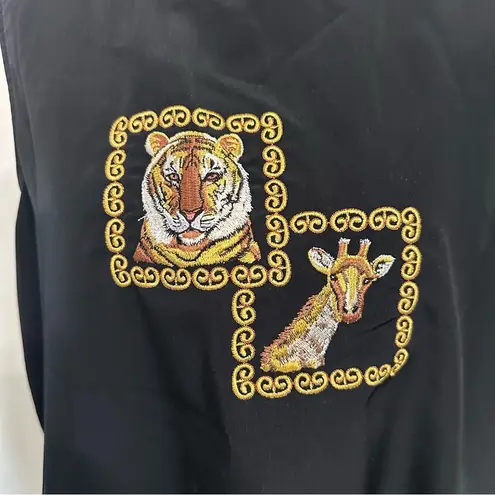 Bonworth Vintage Black Animal Graphic Sleeveless Tank Top