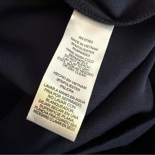 Slny SL Fashions Women's Hardware-Trim Side-Pleated Dress Navy Sz 10