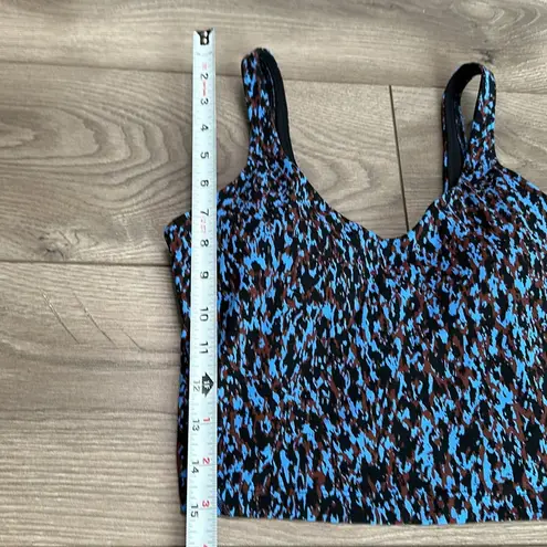 Lululemon  Align Crop Tank Top Leopard Camo Blue Nile Multi Size 6