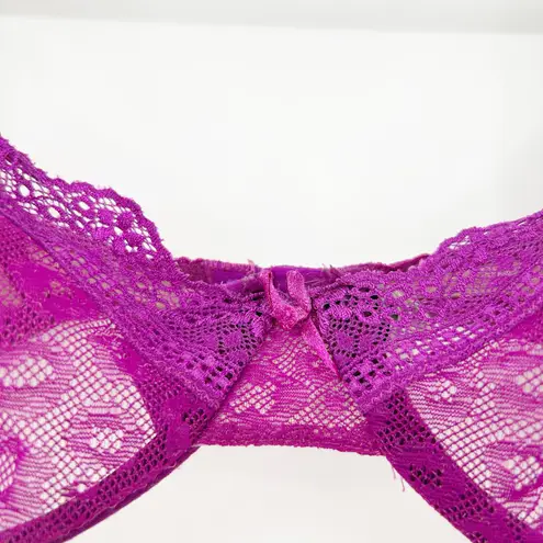 Cosabella Womens Coquette Lingerie Peekaboo Sheer Lace Underwire Bra Size 34C