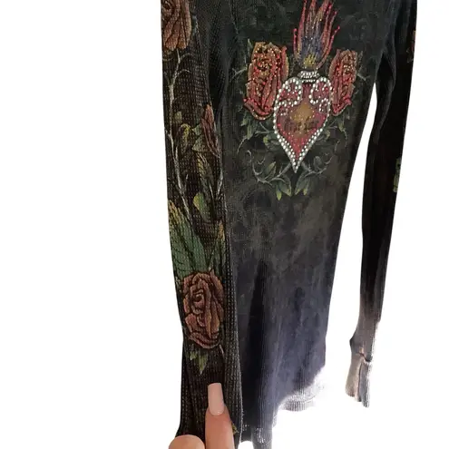 T Party True Love Boutique Long Sleeve One of A Kind Top Excellent Condition Black