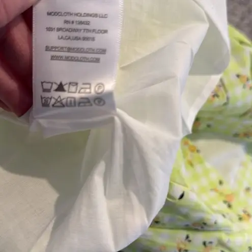 Modcloth  Imagine The Possibilities Neon Gingham Skirt 2 NWT